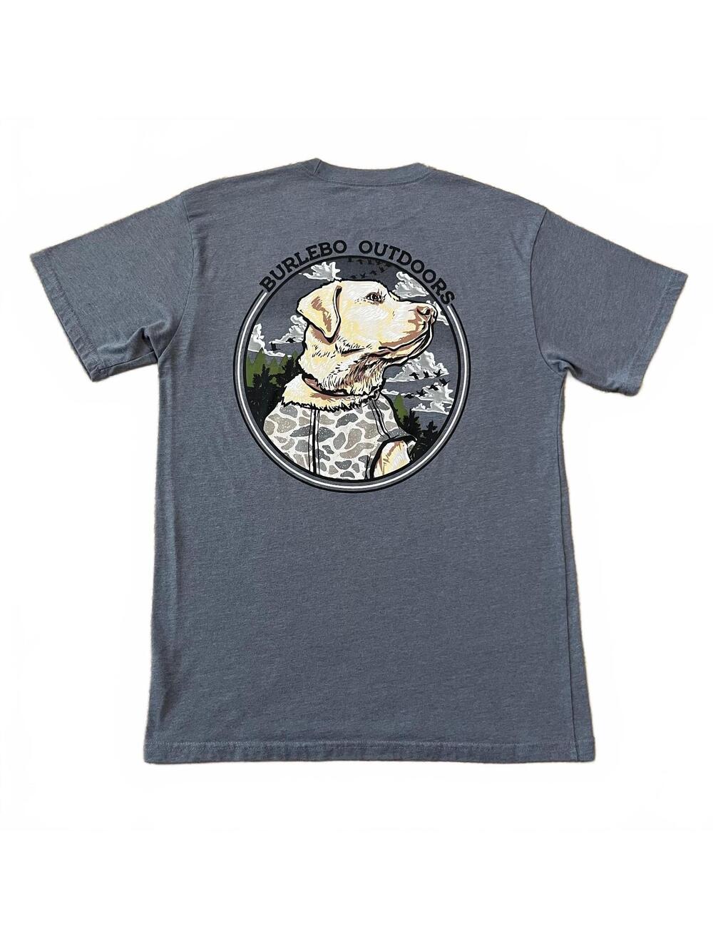 Burlebo Mens Dog Graphic Pocket T Shirt Gray Size Large
